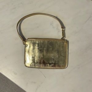 Gold Michael Kors wristlet
